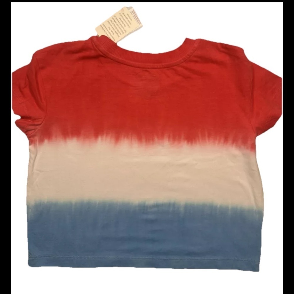 Cat & Jack Red Blue White Tie-Dye T-shirt short sleeve kids sizes choose size👇 - Picture 3 of 13